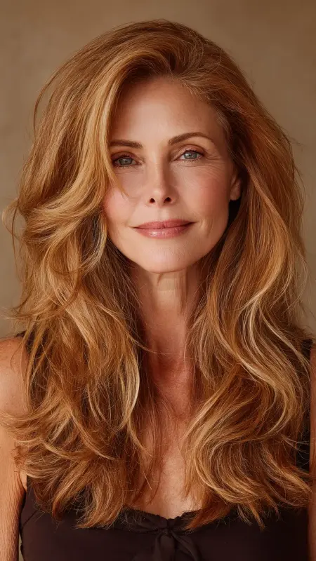 Golden Brown with Subtle Highlights - Hair color ideas for women over 50