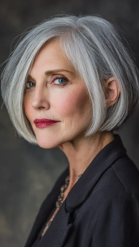 Graduated Bob with Volume Crown - bob hair styles for women over 50