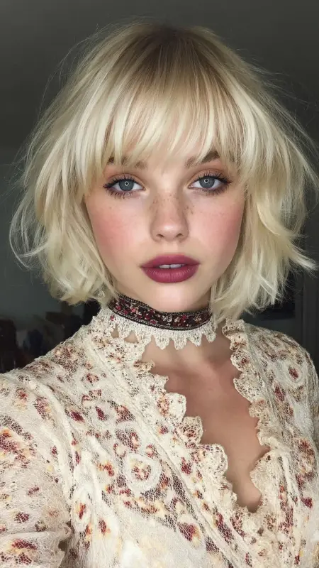 Effortless Rebel: The Blonde Bob Breakthrough - Grunge Hairstyles