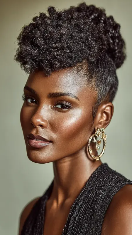 High Puff With Defined Edges - Coarse Hairstyles For Women