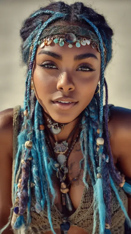 Knotless Braids With Boho Accessories - Coarse Hairstyles For Women