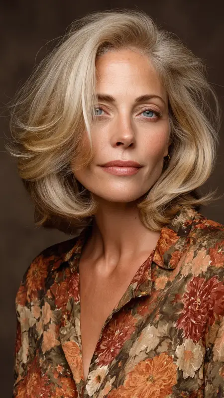 Layered Cut with Flipped-Out Ends - Hairstyles For Women Over 50 With Thinning Hair