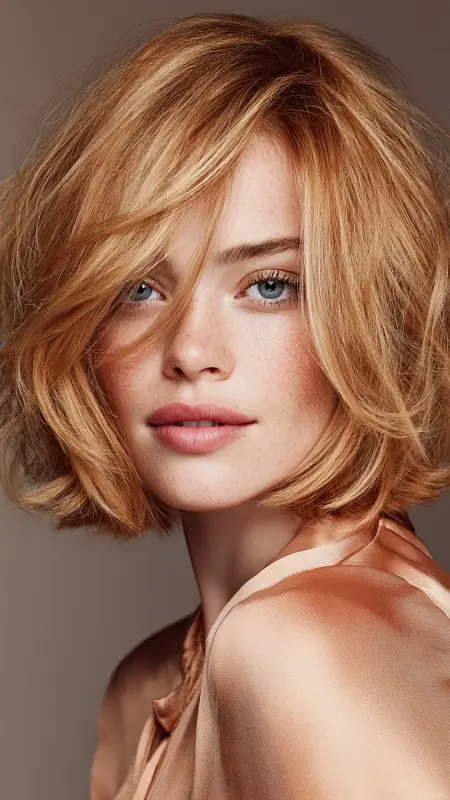 Layered Feathered Bob with Root Lift - Feathered Bob Hairstyles