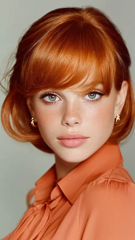 Layered Vintage Bob with Side-Swept Bangs - Vintage bob hairstyle