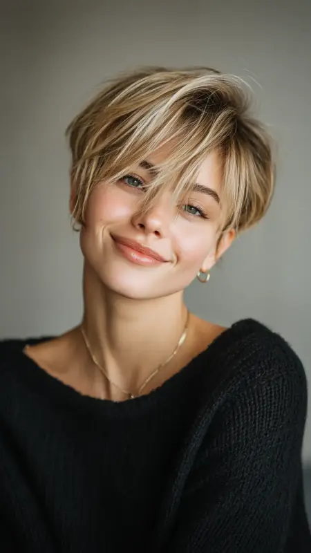 Long Bangs Pixie - Pixie Haircuts For Fine Hair