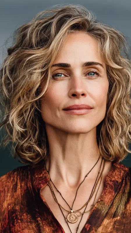 Long Bob Lob with Beach Waves - Hairstyles For Women Over 50 With Thinning Hair