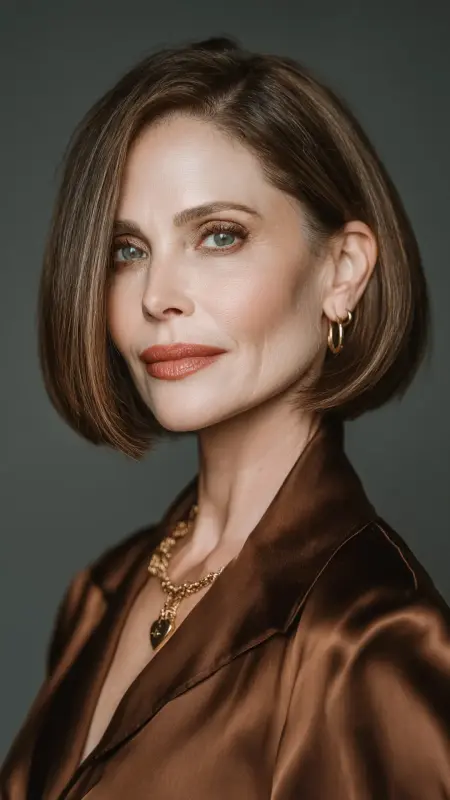 Long Bob with Blunt Ends - Hairstyles For Women Over 50 With Thinning Hair