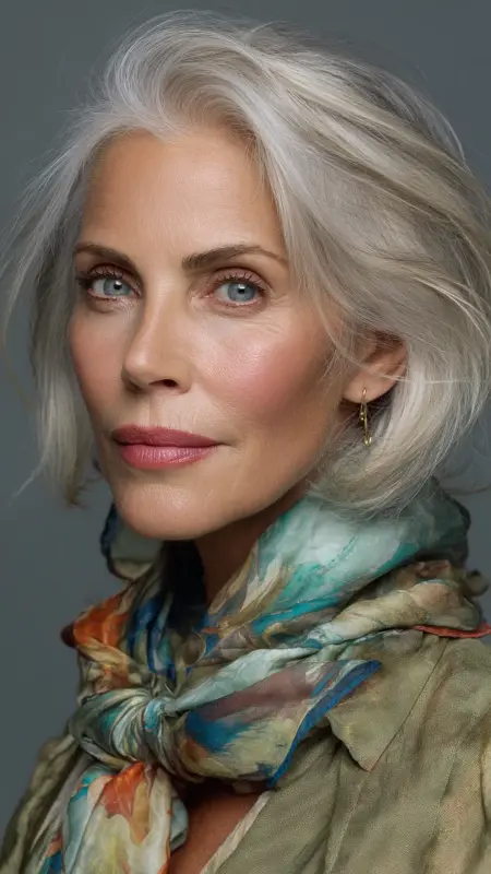 Long Bob with Feathered Ends - Haircuts For Women Over 50 With Fine Hair