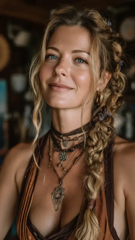Long Boho Braid - Long Haircuts For Women Over 40
