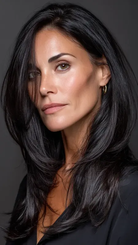 Long Hair with Micro Layers - Long Haircuts For Women Over 40