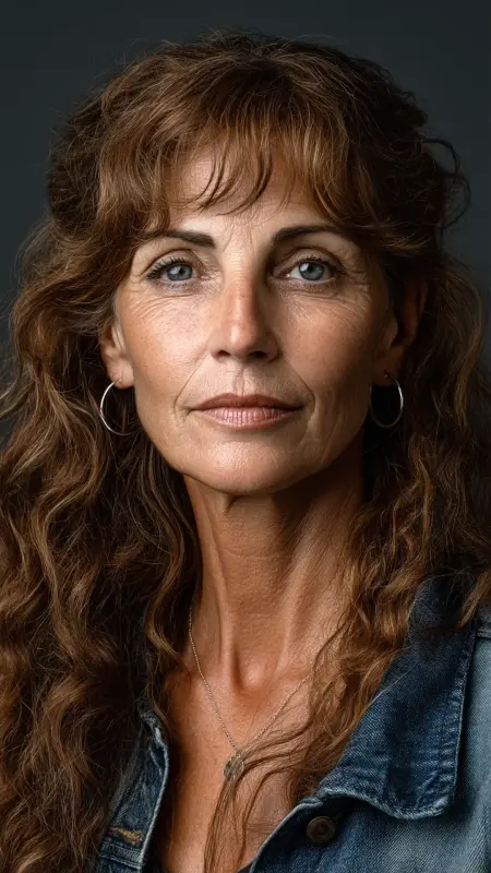 Long Shag with Wispy Bangs - hairstyles for women over 70 with bangs