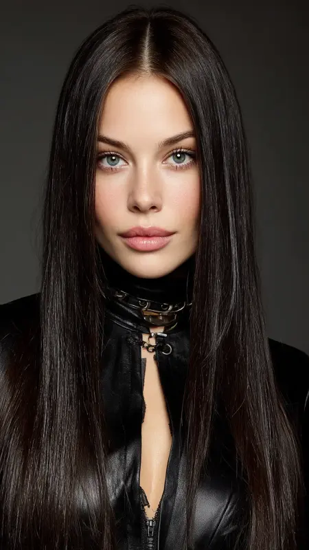 Long Straight Cut with Center Part - Timeless haircut