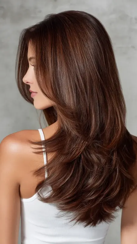 Long U-Cut with Subtle Layers - Long Haircuts For Women Over 40