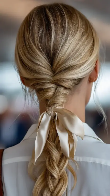 Low Rope Braid - Cute Airport Hairstyles