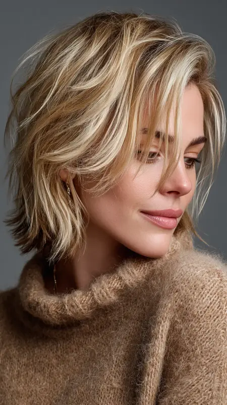 Medium-Length Razor Cut with Asymmetrical Taper - Medium asymmetrical hairstyles
