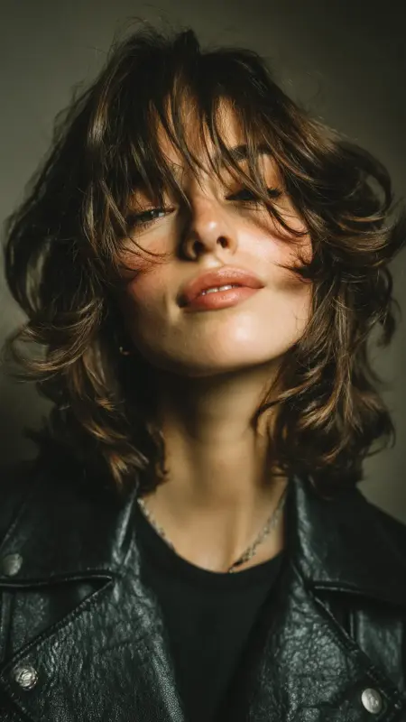 Messy Blowout with Flipped Curtain Bangs - Blowout with curtain bangs