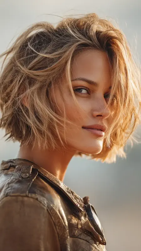 Messy Feathered Bob - Feathered Bob Hairstyles