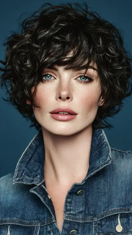 Messy Pixie with Curly Texture - Short pixie haircuts for curly hair