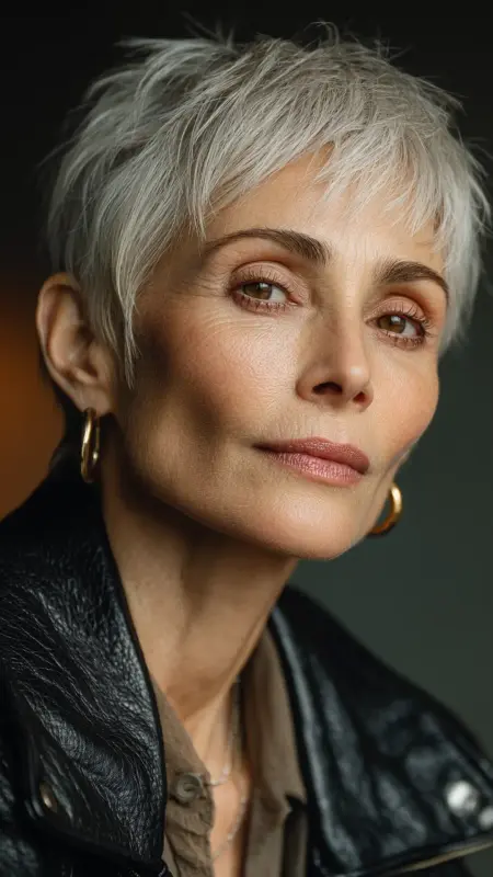 Mid-Length Cut with Razor Layers - Medium length hair with layers over 60 older women