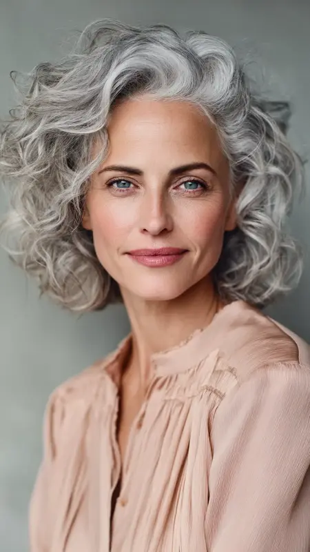 Mid-Length Layers with Lifted Roots - Medium length hair with layers over 60 older women