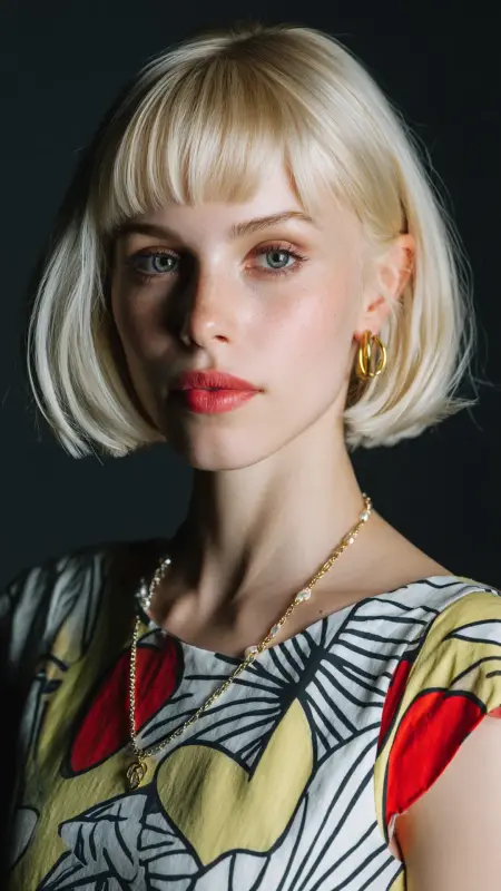 Mod-Inspired Graphic Bob - Vintage bob hairstyle