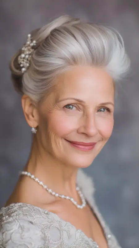 Modern French Twist - Hairstyles for 80 year old women