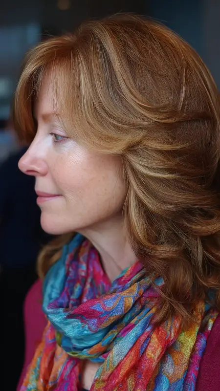 Modern Layered Cut with Wispy Fringe - Hairstyles For Women Over 50 With Thinning Hair