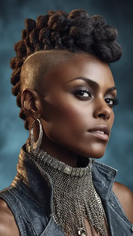 Mohawk Braid With Undercut - Coarse Hairstyles For Women