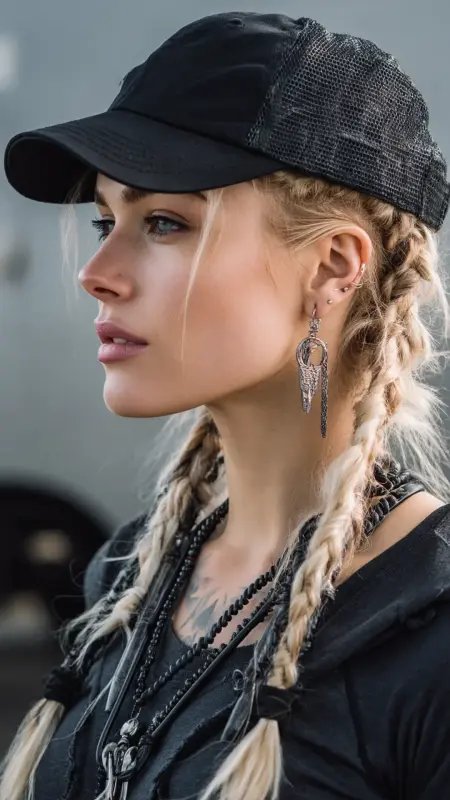 Mohawk Braids - Trucker Hat Hairstyles