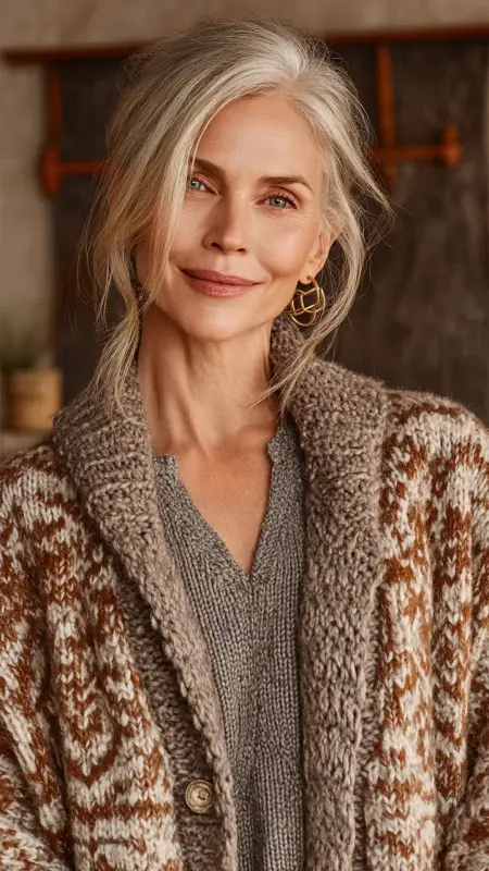 Mushroom Brown Layered Crop - hair color ideas for women over 70