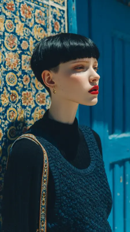 Chic Onyx Mushroom Cut - Mushroom Haircut