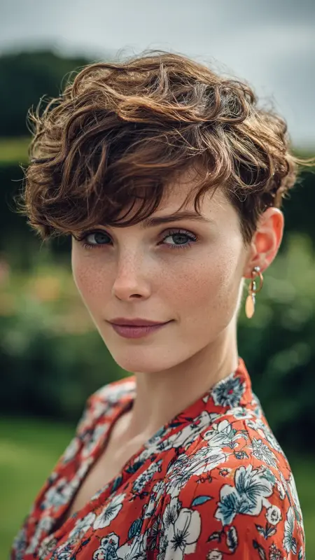 Permed Pixie with Feathered Layers - Permed pixie hairstyles