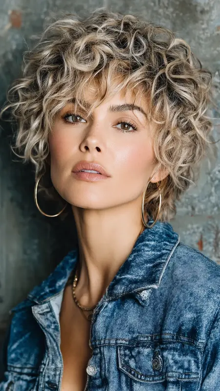 Permed Pixie with Shadow Root - Permed pixie hairstyles