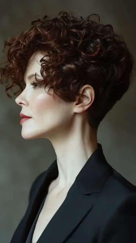 Permed Pixie with Tapered Nape - Permed pixie hairstyles