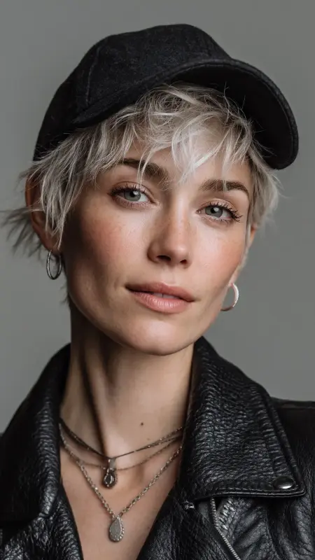 Pixie Cut Texture Trucker Hat - Trucker Hat Hairstyles