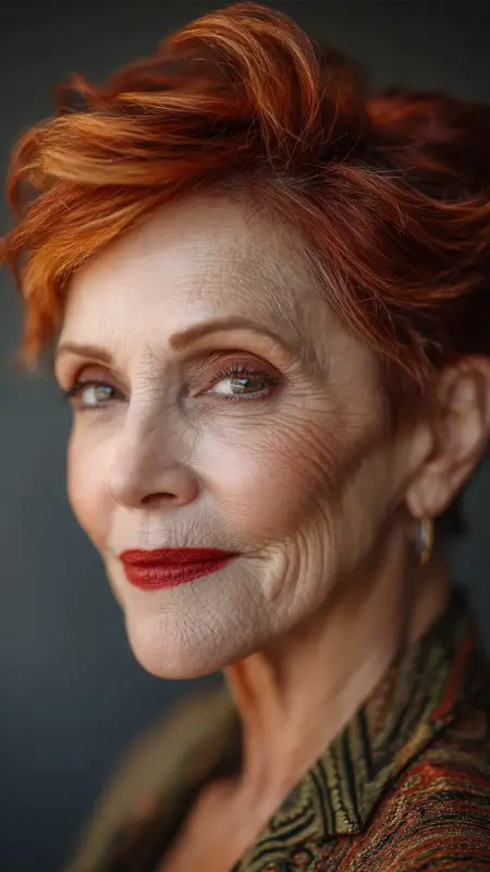 Pixie with Crown Volume - Pixie Cut Hairstyles For Older Women