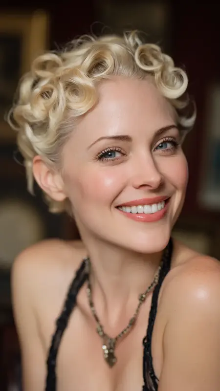 Pixie with Finger Waves - Pixie Haircuts For Fine Hair