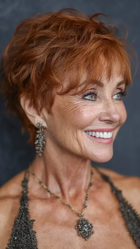 Pixie with Volume Crown - Short pixie hairstyles for older women
