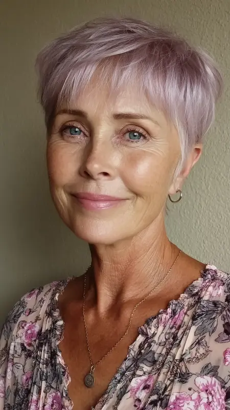 Pixie with Wispy Bangs - pixie haircuts for women over 60
