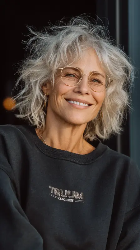 Playful Tousled Crop - Hairstyles for 80 year old women
