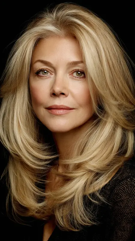 Polished Blowout with Soft Layers - Sassy hair older women