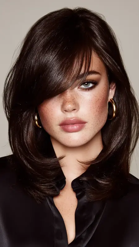 Polished Lob with Side Part - Glass Hair