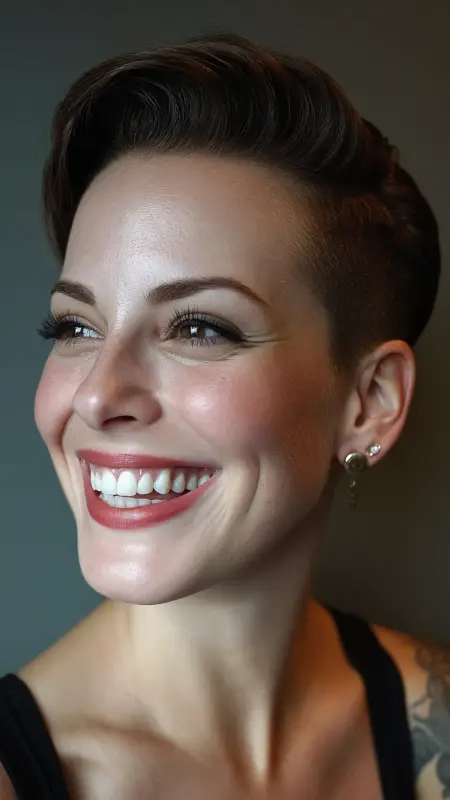 Polished Pixie Pompadour - Pixie Haircuts For Fine Hair