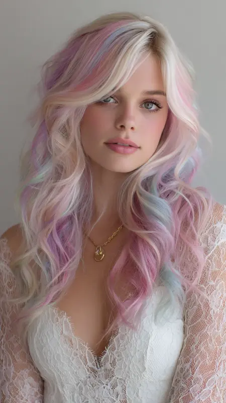 Whimsical Waves of Pastel Dreams - Prism Hair