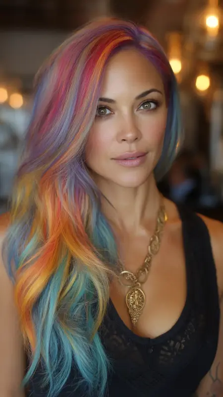 Kaleidoscope Cascade Waves - Prism Hair