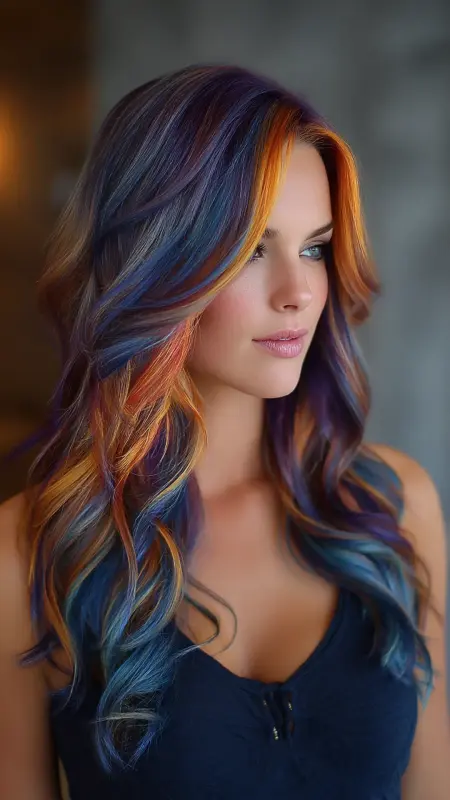 Enchanting Waves: A Symphony of Vivid Prism Colors - Prism Hair
