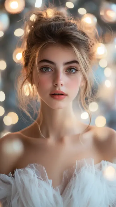 Enchanting Whirl of Honey: Perfect Updo for Dazzling Evenings - Prom Hairstyles for Strapless Dresses