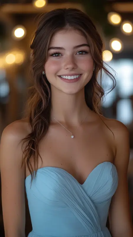 Enchanting Waves and Whimsical Braids: The Perfect Strapless Dress Companion - Prom Hairstyles for Strapless Dresses