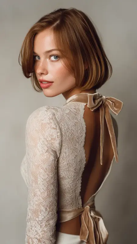 Retro Bob with Velvet Bow - Retro bob hairstyles