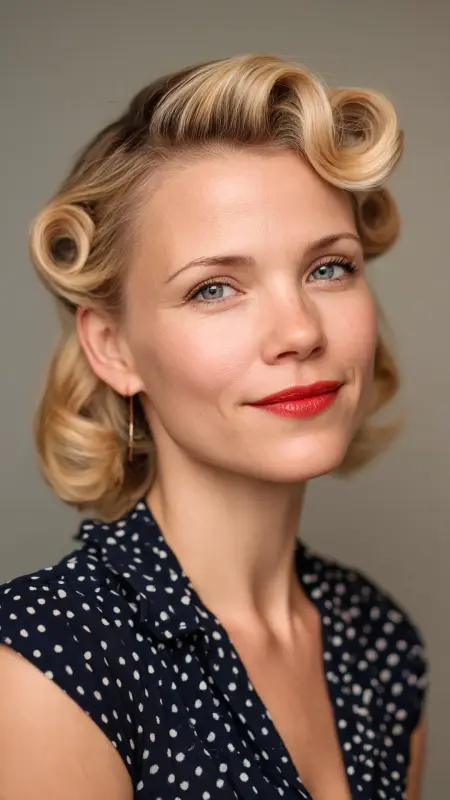 Retro Bob with Victory Rolls - Retro bob hairstyles